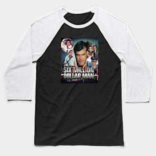 Six Million Dollar Man Lee Majors 70s Tv Baseball T-Shirt